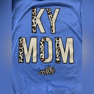 Blue 'KY MOM' animal print T-Shirt
